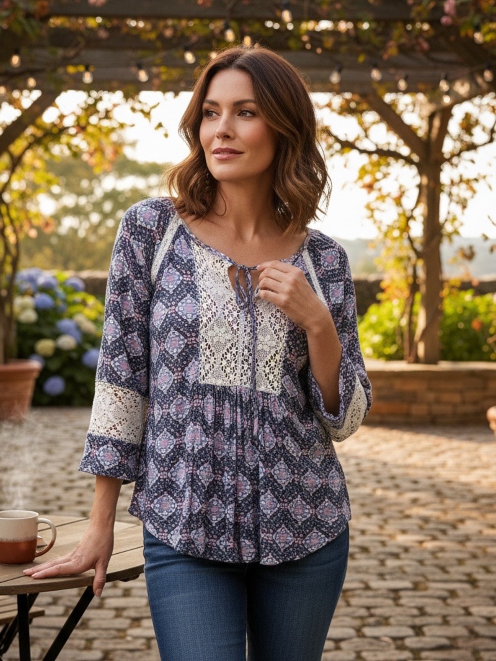 Anthropologie Porridge Top Lace Blouse Size S